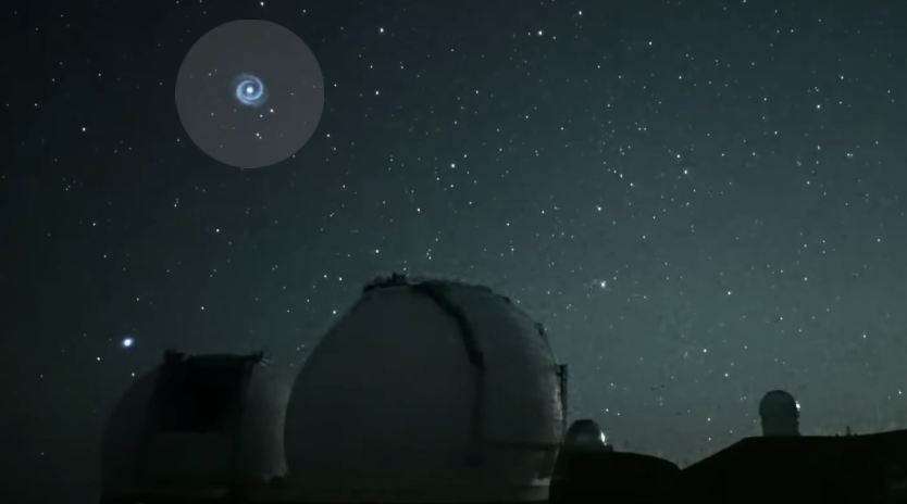 Unusual fenómeno en los cielos de Hawaii. Foto: Observatorio Mauna Kea.