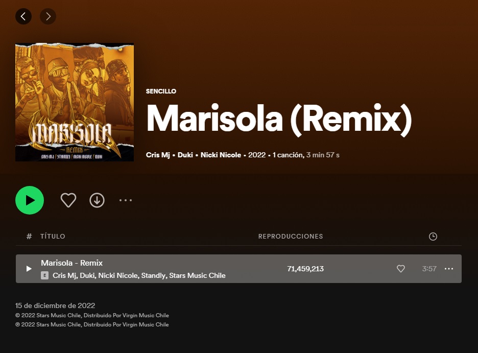 Captura de Spotify.