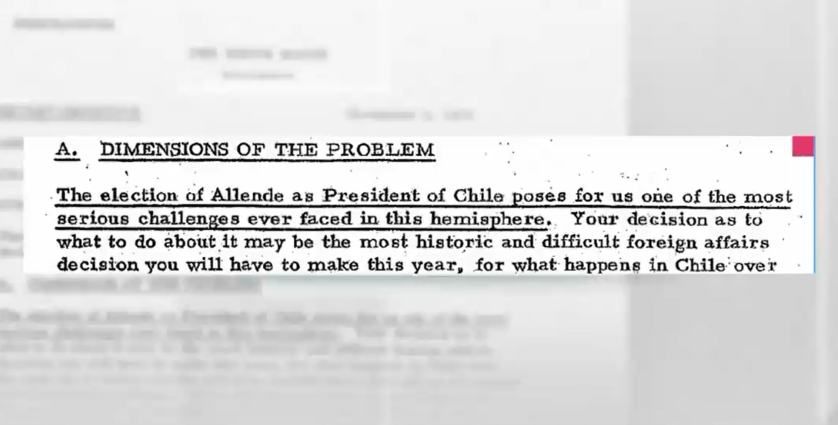 Memorándum de Henry Kissinger obtenido por el investigador Peter Kornbluh.