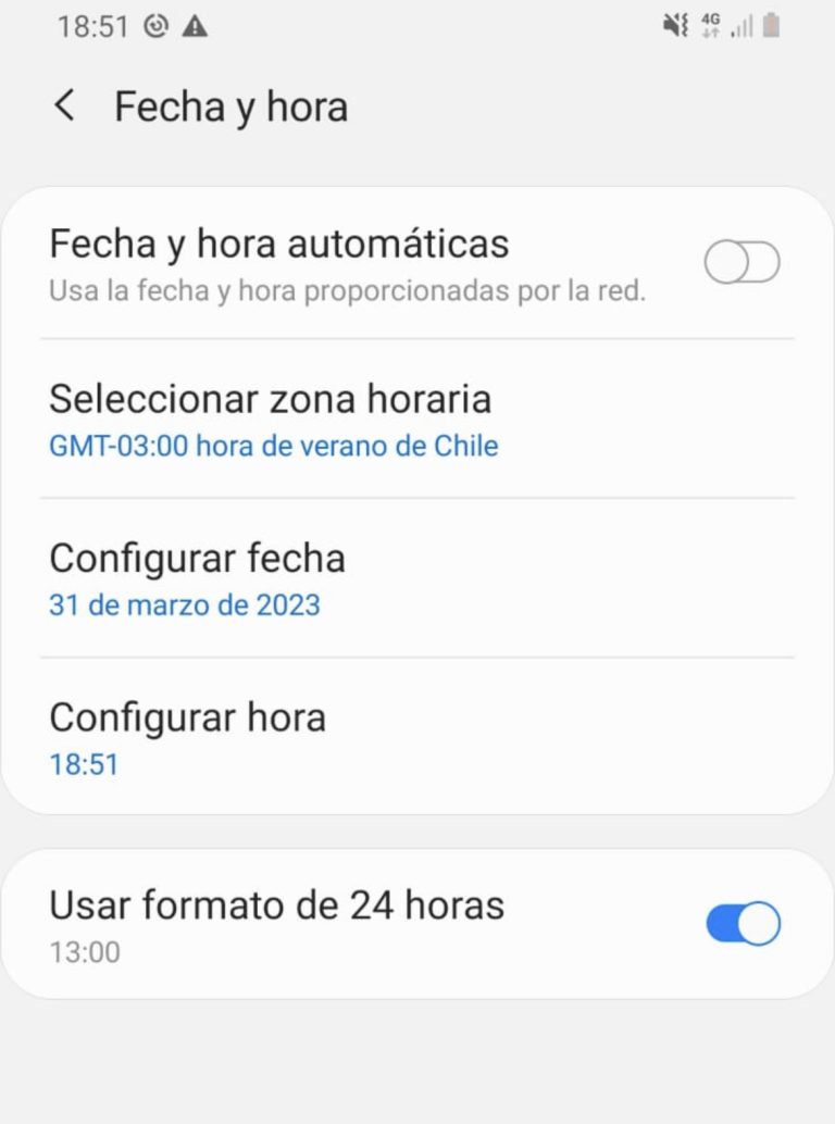 Cómo cambiar la hora en un celular Android.