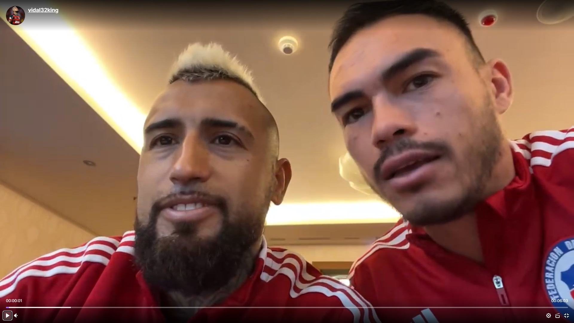 Primera transmisión de Arturo Vidal en Twitch (twitch.tv/videos/1656112430)